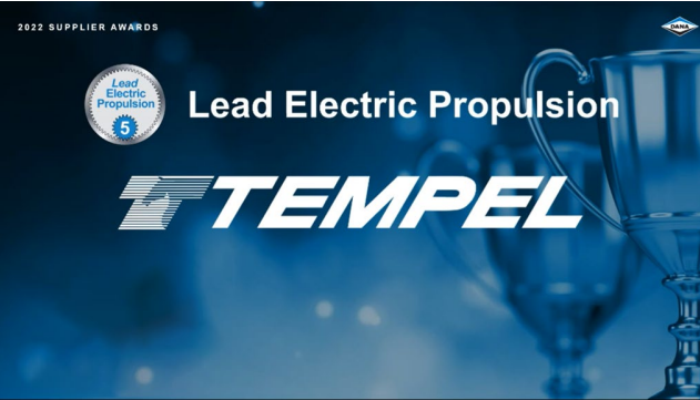 Tempel receives DANA award for Exceptional Product Quality and Outstanding International Service
